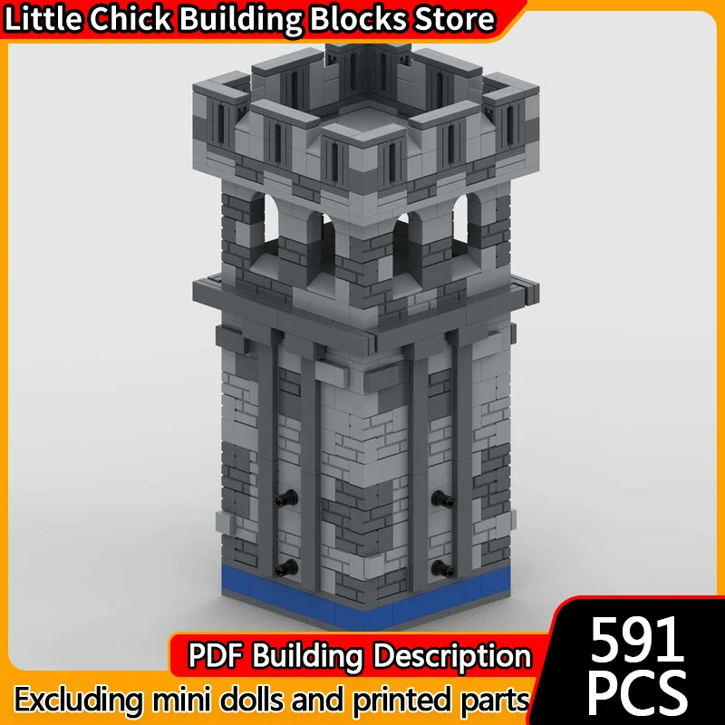 

Medieval Castle Model MOC Building Bricks Stone Wall Tower Modular Technology Children Holiday Gifts Assemble Toys Suit