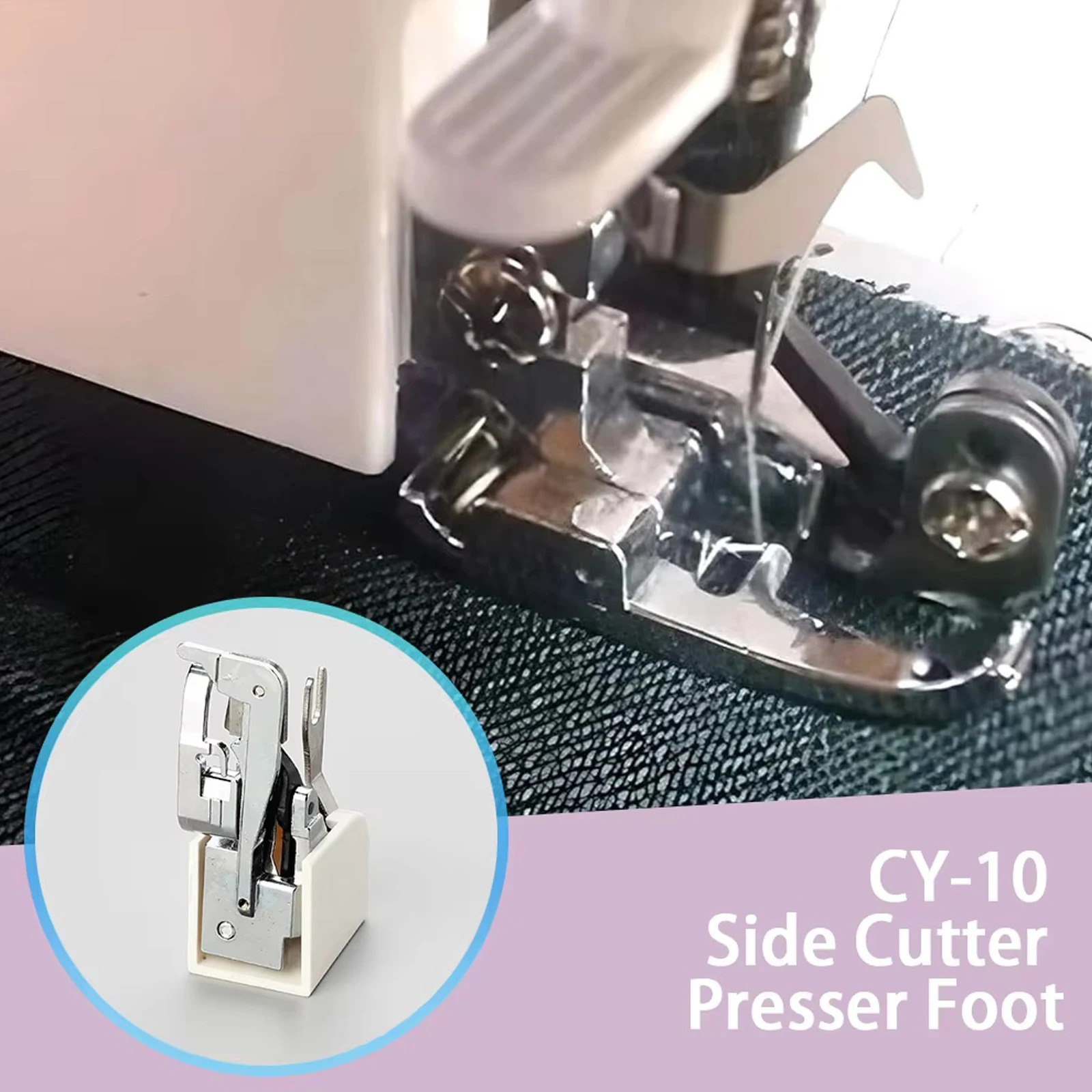 CY-10 Side Cutter Presser Foot Feet Household Sewing Machine Attachment for All Low Shank Singer Janome Brother Sewing Machine