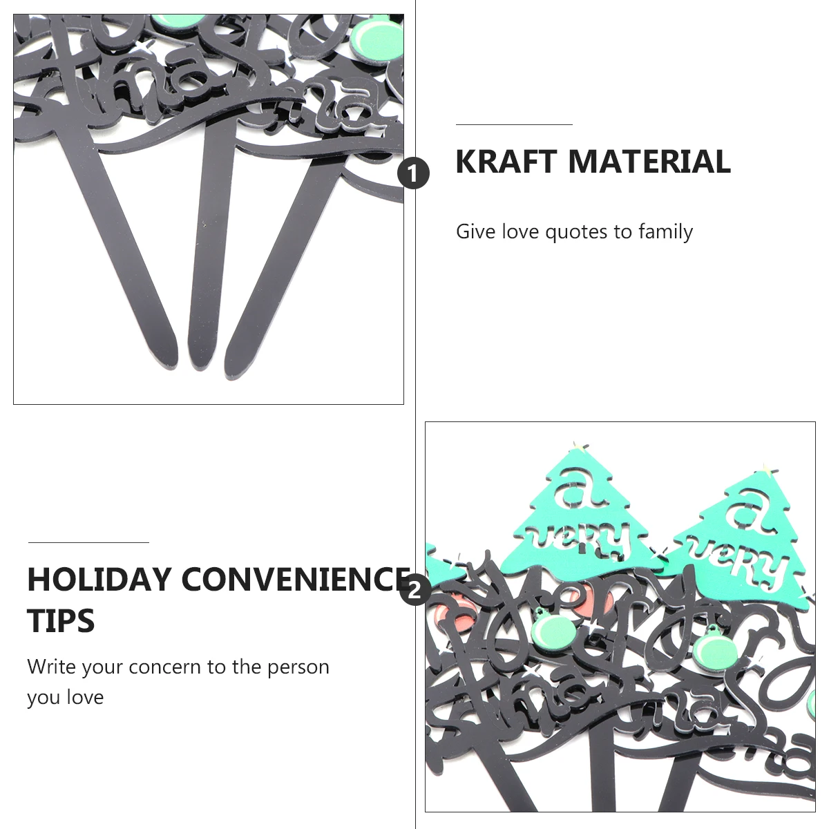 

5pcs Christmas Tree Cake Toppers Cake Toppers Party Decorations Dessert Picks Cupcake Inserts Xmas Party Supplies