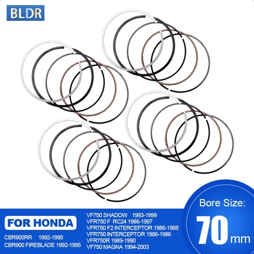 

70mm Motor Bike Piston Rings for Honda CBR900RR CBR900 FIREBLADE VF750 SHADOW VFR 750 F2 INTERCEPTOR VFR750R VF750 MAGNA