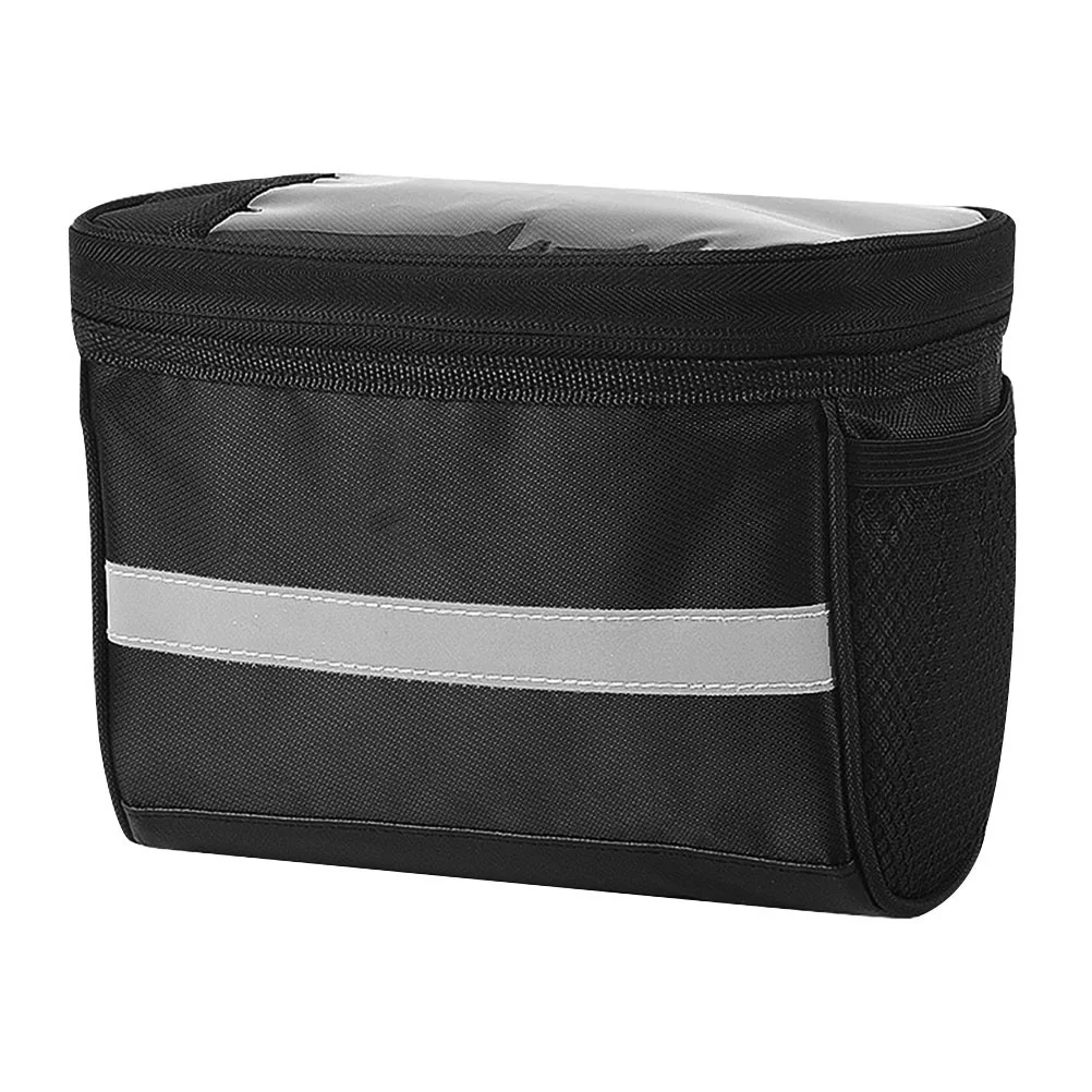 

Durable Bike Handlebar Bag Waterproof PU Tpu Phone Pouch Cycling Outdoor Sports Storage Reflective Bicycle