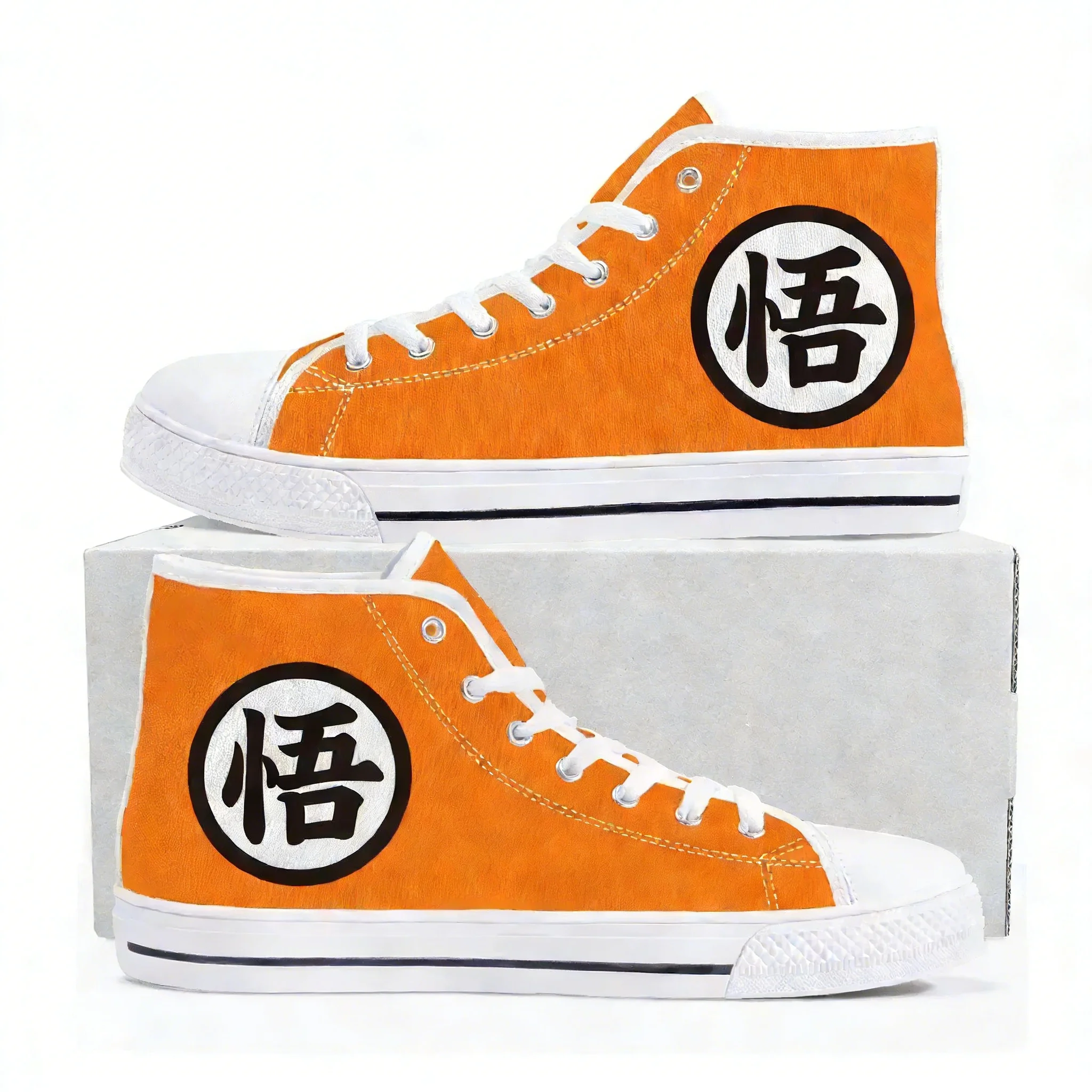

Hot Dragon Master Goku Logo High Top Sneakers High Quality Mens Womens Teenager Canvas Sneaker Casual Couple Shoes Custom Shoe