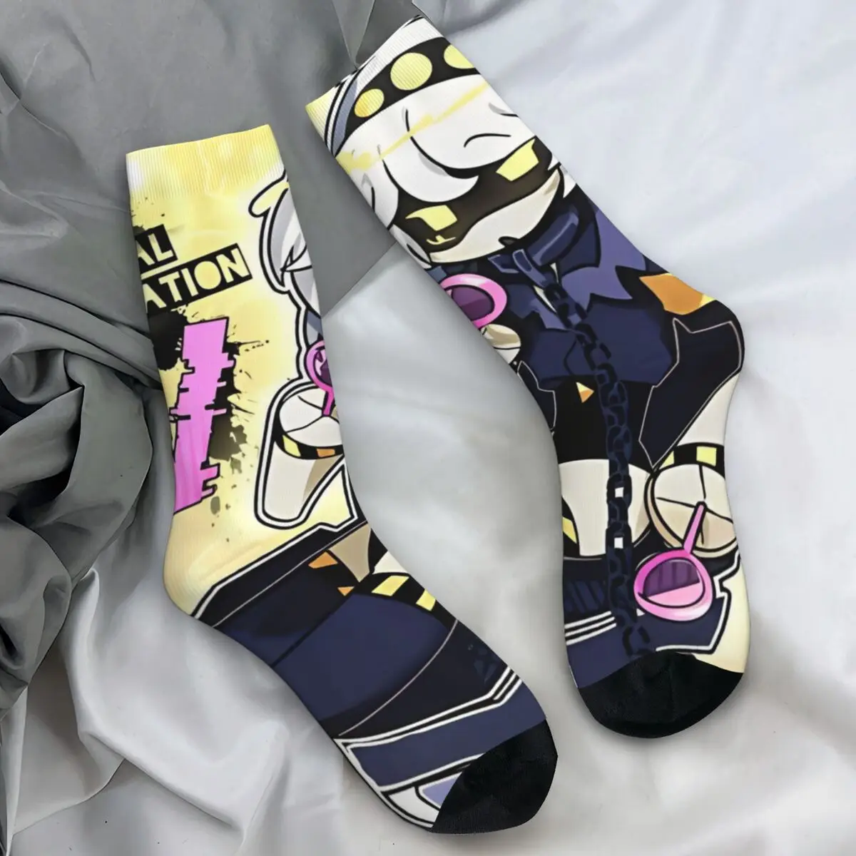 Robot Murder Drones V Uzi Socks Spring Stockings Vintage Unisex Men Breathable Socks Custom Outdoor Anti Sweat Socks