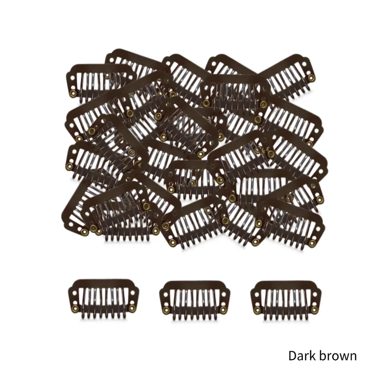 50 шт./упак. из 8 зубных париков-капель — металлический, прочный, портативный и легкий дизайн, для работы и повседневного использования — черный, бело-коричневый