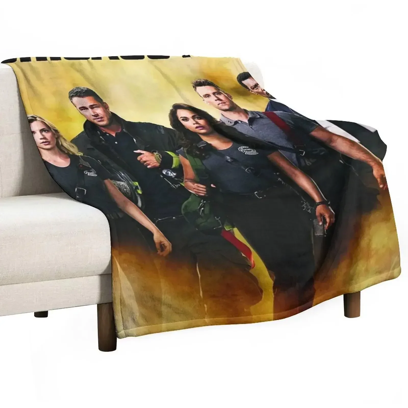 

Chicago Fire one Throw Blanket Moving Vintage Custom Sofas Blankets