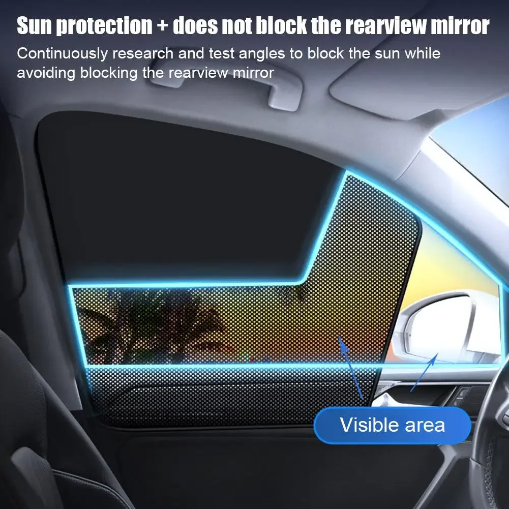 Car Window Sunshade Magnetic Breathable Mosquito Net For Baby Sun Shade Front Rear Side Window Sun UV Protection Car Accessories