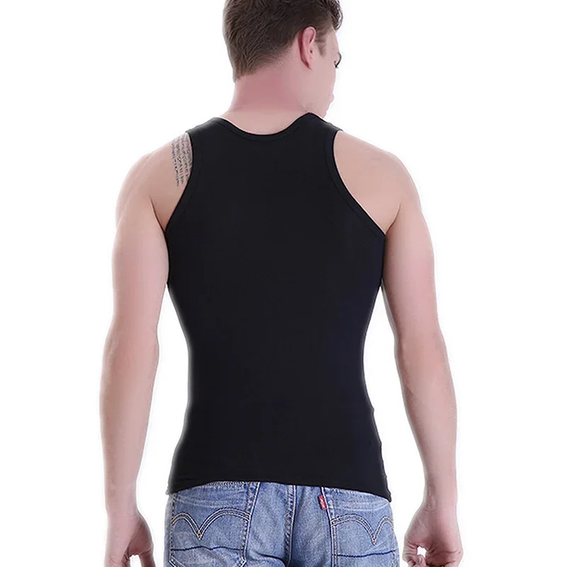 Plus Size Cotton 3XL.4XL MEN'S Vest Young MEN'S Sexy Sports Fashion Bottoming Vest Middle-aged and Elderly plus Size Vest