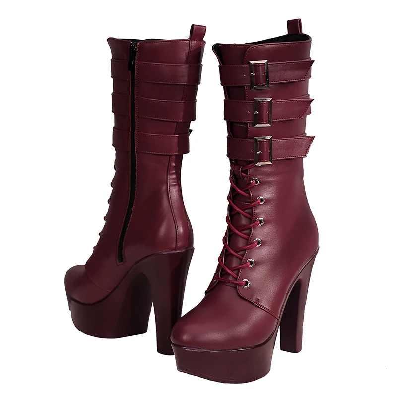 Zenless Zone Zero Ukinami Yuzuha Game Cosplay Shoes 13CM Heel Red