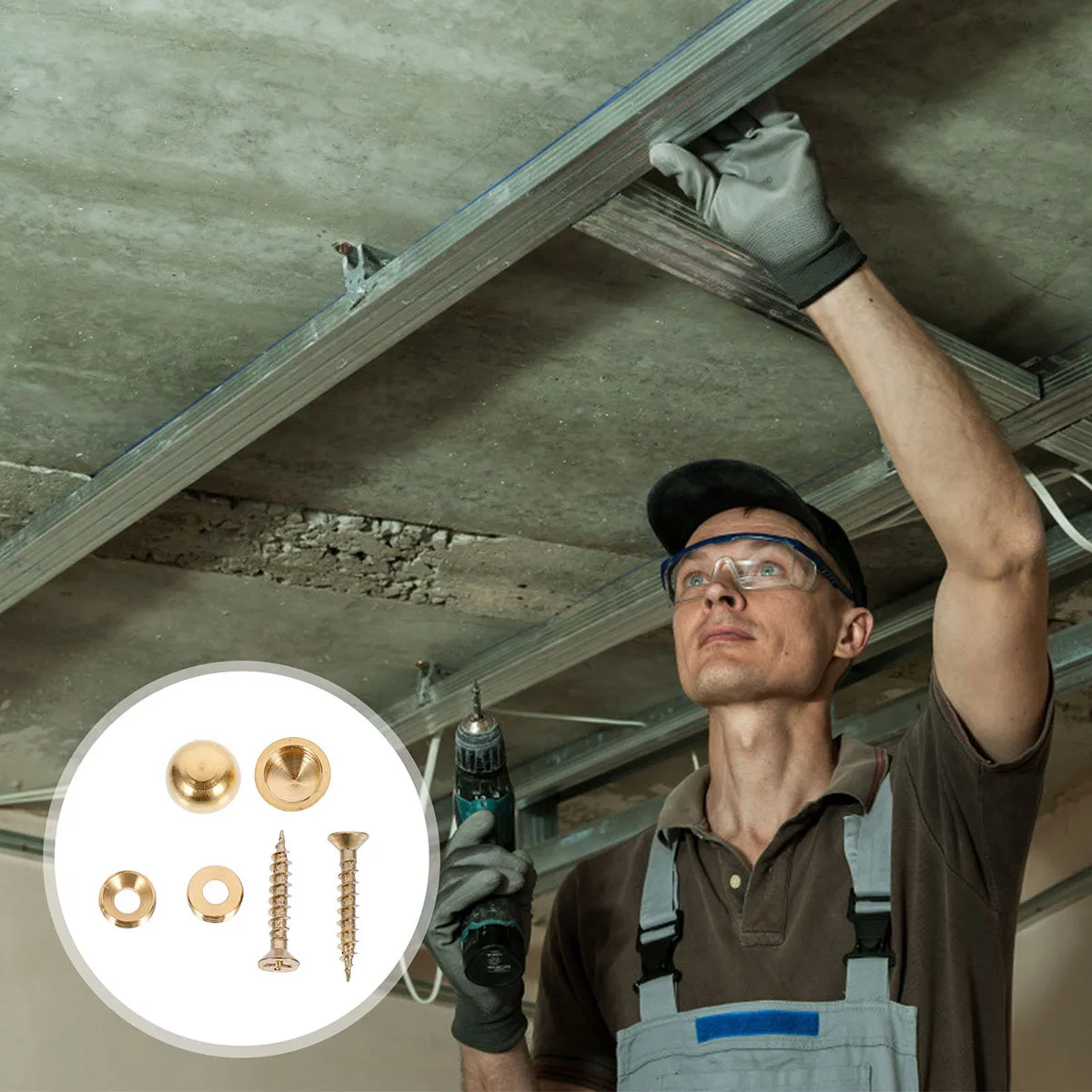 16 قطعة مرآة نحاسية سميكة مسمار أثاث متين برغي مسمار واضح موضوع مطابقة قبعات للأثاث الزجاجي لوح خشبي