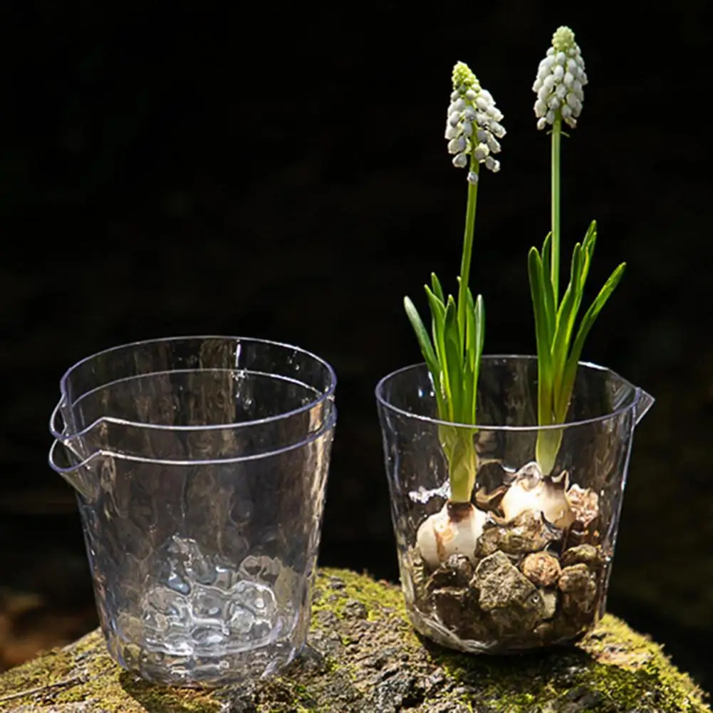 Odorless Plant Container Flowerpot Pet Self-watering Planter with Glacier Pattern Double-layer Design Plant Container for Plants
