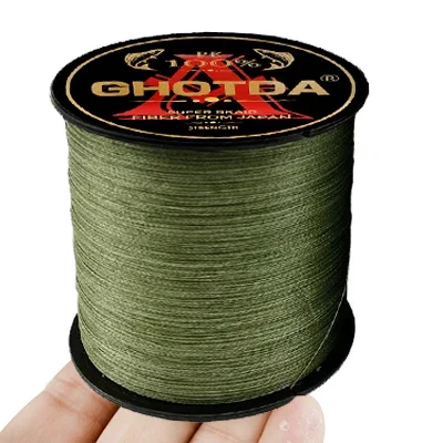GHOTDA Плетенная рыболовная леска 8/4 500м 10-80 фунтов
