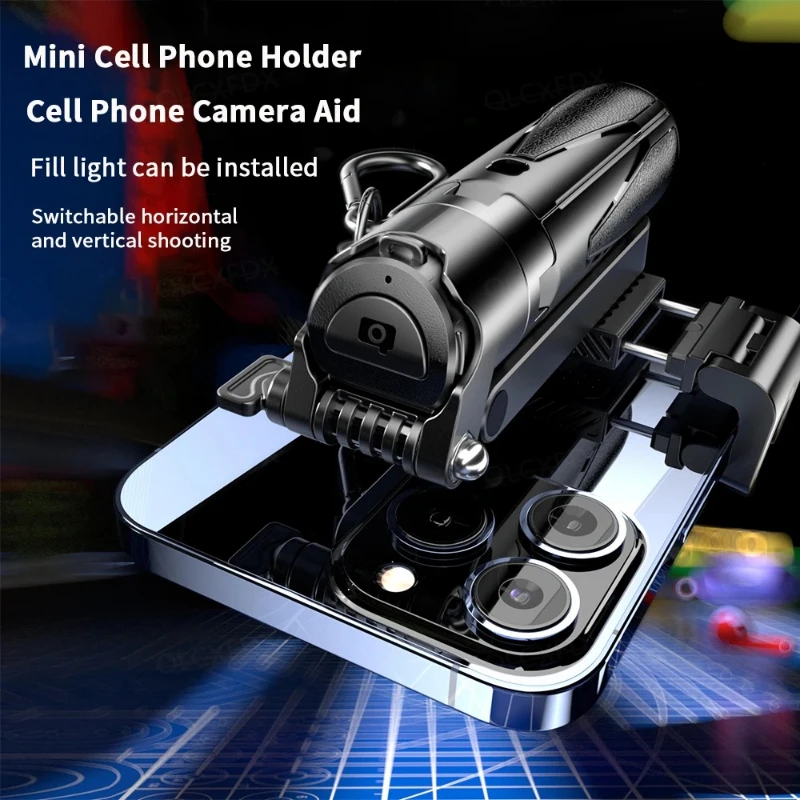 عصا سيلفي صغيرة مزودة بتقنية البلوتوث وحامل ثلاثي القوائم للتصوير الفوتوغرافي ومثبت يدوي للرماية وحامل محمول للسفر متعدد الوظائف #3