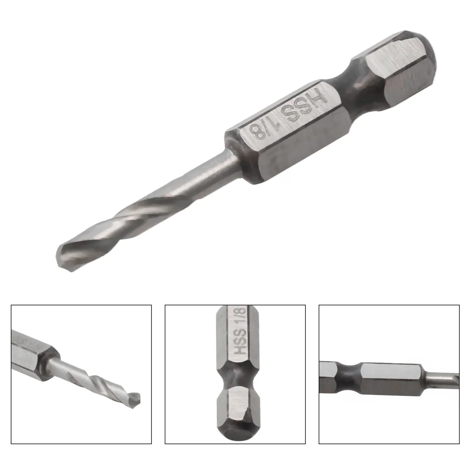 Quick Change For Stubby Drill Bit For Metal With 1/4 Hex Shank M2 HSS 135 Degree Tip For Penetrating Metals And Other Materials