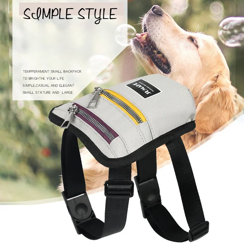 Portable Pet Backpack with Backpack Outdoor Travel Bag Dog and Cat Snack Reward Waist Bag Pet Accessories Poop Bags for Dogs