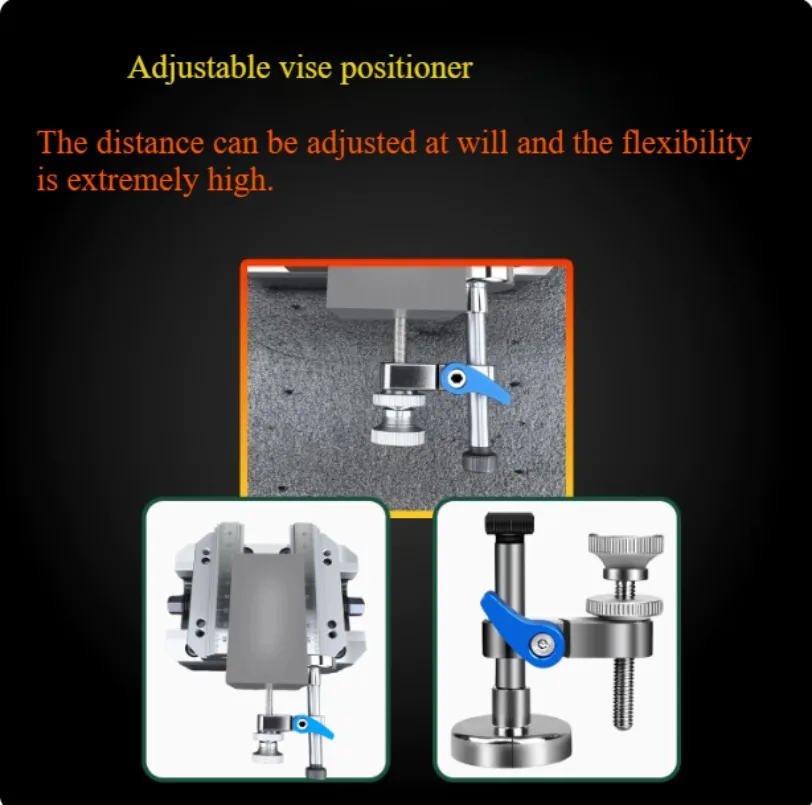 CNC Workpiece Locator Auxiliary Parallel Magnetic Suction Auxiliary Vise ViceSelf Centering Vice Vise Magnet Locator Positioner