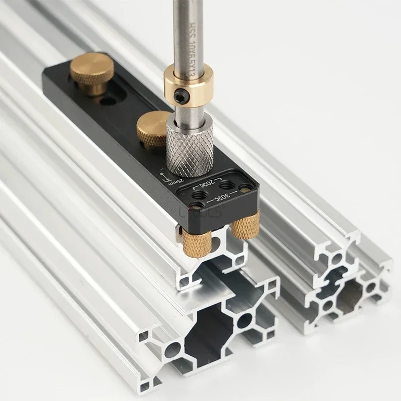 Aluminum Profile Punching Auxiliary DIY Tool Suitable For 2020, 2040, 3030, 3060 Profiles Generic Jig Guide Drilling Positioning