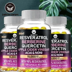 19in1 Organic Polyphenol Compound Resveratrol Supplement, Containing Nori Extract, Aspartic Acid, Quercetin, Apple Cider Vinegar