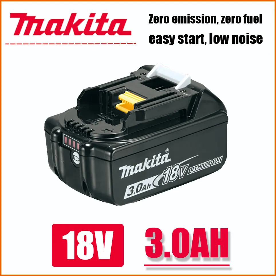 

100% Original Makita 18V 3.0Ah Rechargeable Power Tools Battery with LED Li-ion Replacement LXT BL1860B BL1860 BL1850