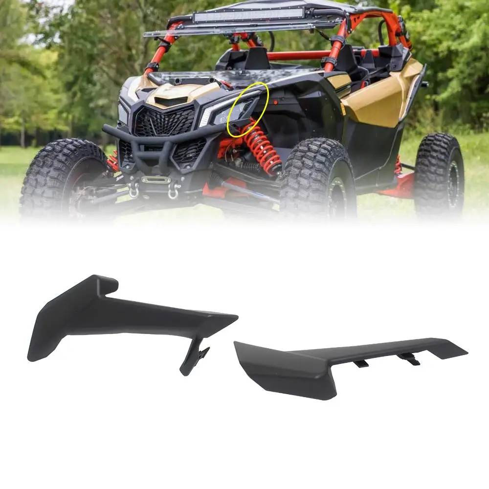 

2 шт. аксессуары для UTV, накладки на передние фары, черные защитные накладки из ABS-пластика, подходят для Can-am Maverick X3 Max Turbo R XDS 2017-2023