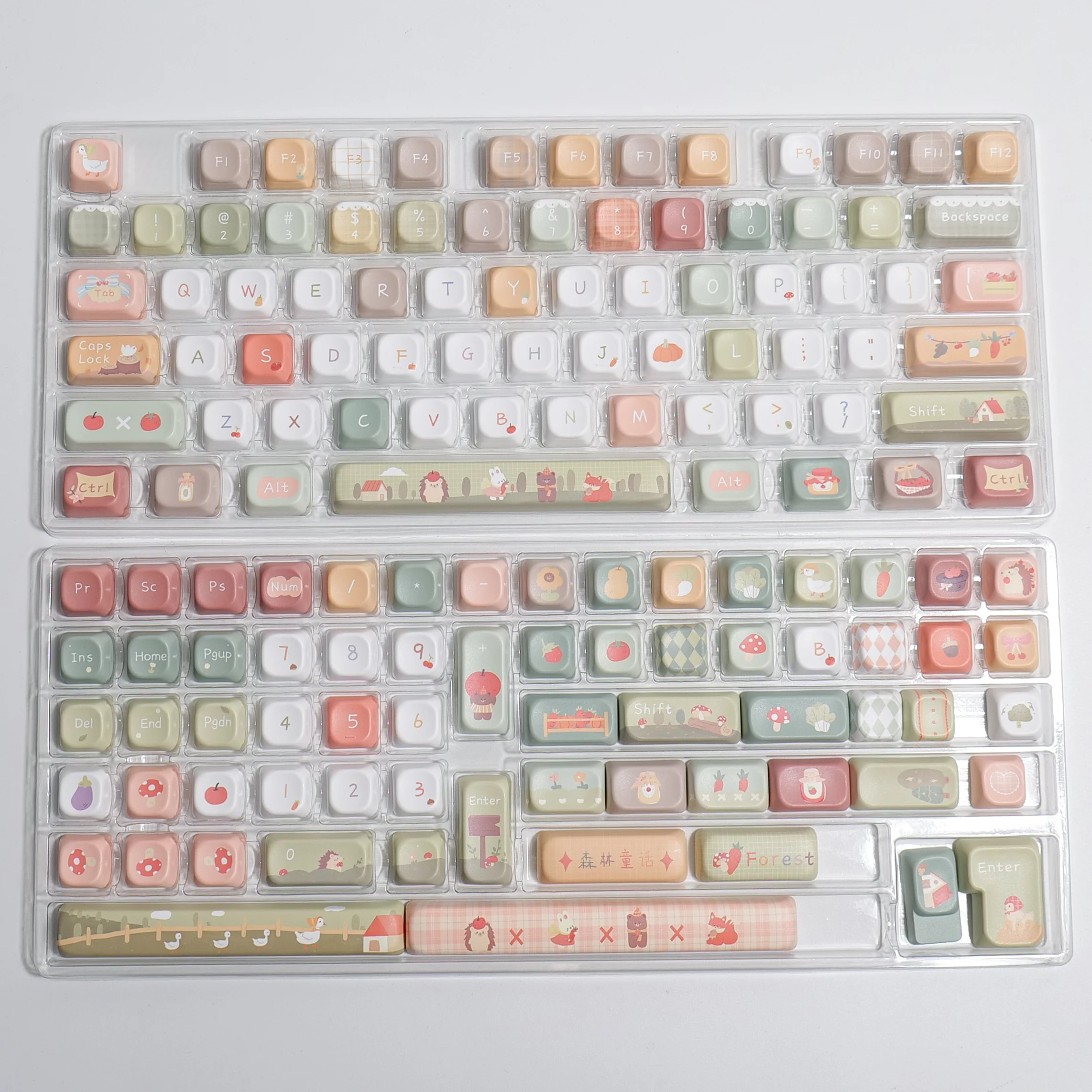 かわいい森のおとぎ話キーキャップ 141 キー Chreey キーキャップギフト Pbt キーキャップスクエアダイサブメカニカルキーボード 2.25 U 2.75U アリス用