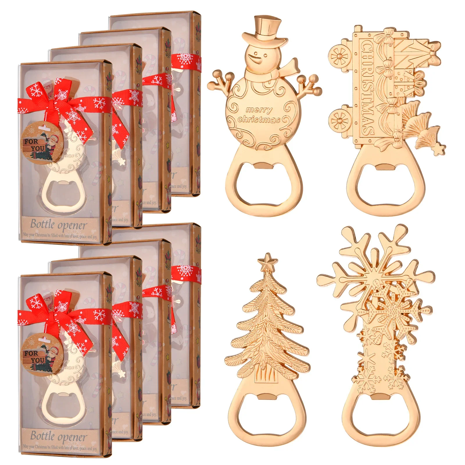 

10/20/30pcs Wedding Gift and Favors of Christmas Bottle Opener Souvenirs For Bridal Show Party Cadeau Regalo Decorations