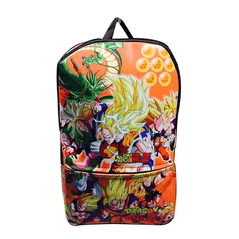 Japan Anime Dragon Ball Z Waterproof Backpack Goku Boys Schoolbag Youth Fashion Leisure Pu Leather Schoolbag Travel Backpack