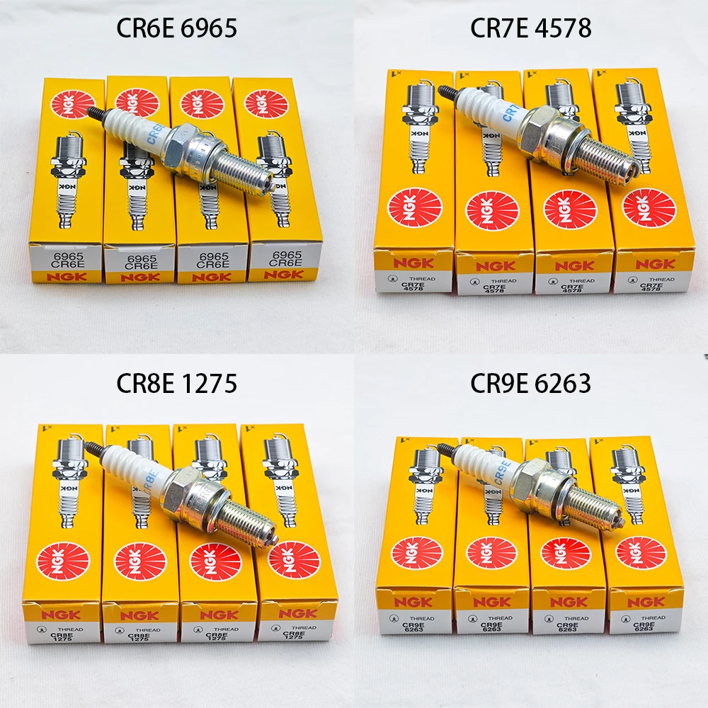 4pcs Original Motorcycle NGK Spark Plug CR6E CR7E CR8E CR9E For Some Models Of CB400 GW250 Hornet FZR XJR Bandit ZRX