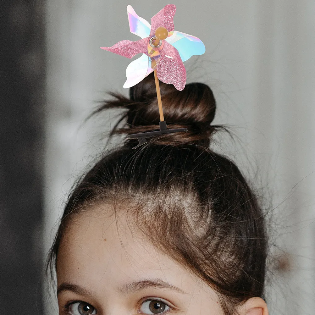 

16 шт. блестящих заколок-вертушек для волос, заколки-ветрячки для девочек, детские аксессуары, украшения для волос для вечеринок и праздничных нарядов