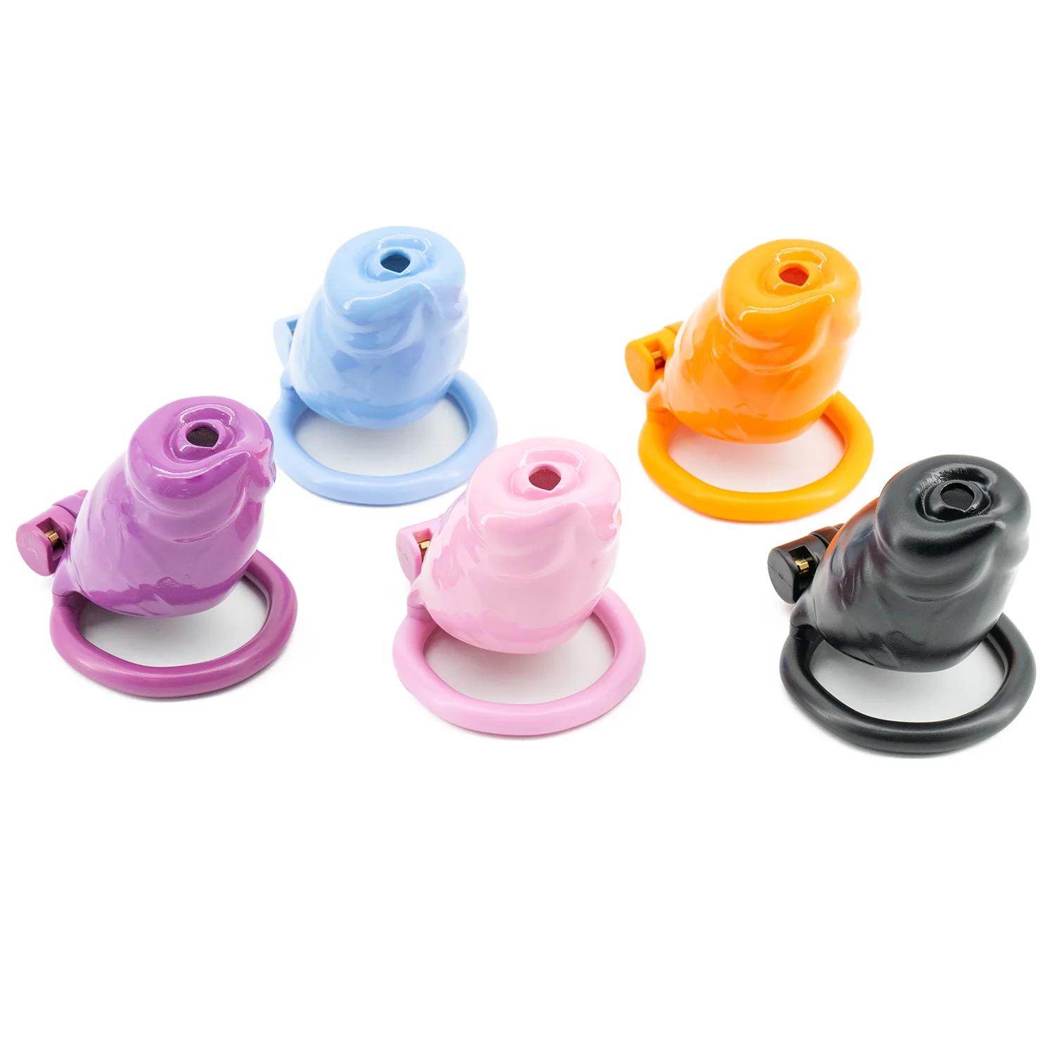 3 size Bulldogs penis 3D Printing chastity cage device puppy Cock Protector slave chastity lock for men view 4