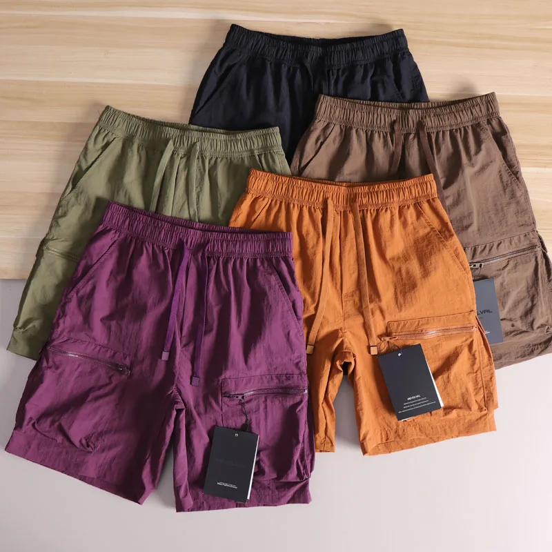 الرجعية اليابانية Sle الصيف رقيقة الحرير الجليد عمال orts الرجال الشاطئ خمسة أجزاء سراويل تقليدية كيت كبير ملابس العمل بنطلون