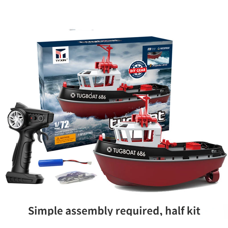 Mini Remote-controlled Tugboat Charging High-speed Boat Boat Electric Boy Children's Water Toy Boat Model