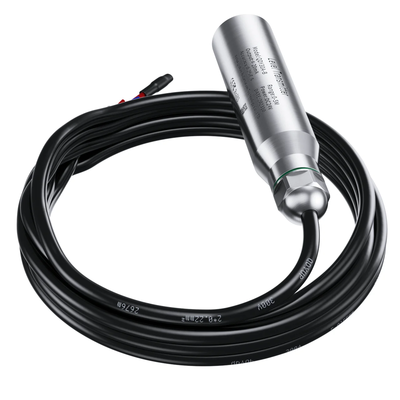 Imagem -05 - Transmissor de Nível Submersível Conversor de Pressão Sensor de Nível Hidrostático 1m 2m 5m 10m 420ma 010v Rs485