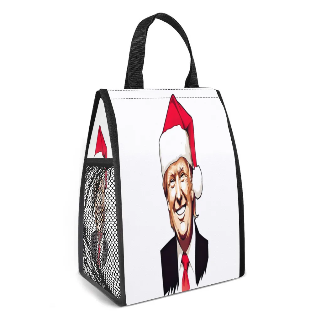 

Trump As Santa - 2 Insulated Lunch Bag for Women Resuable Cooler Thermal Food Lunch Box Work School Travel Picnic Tote