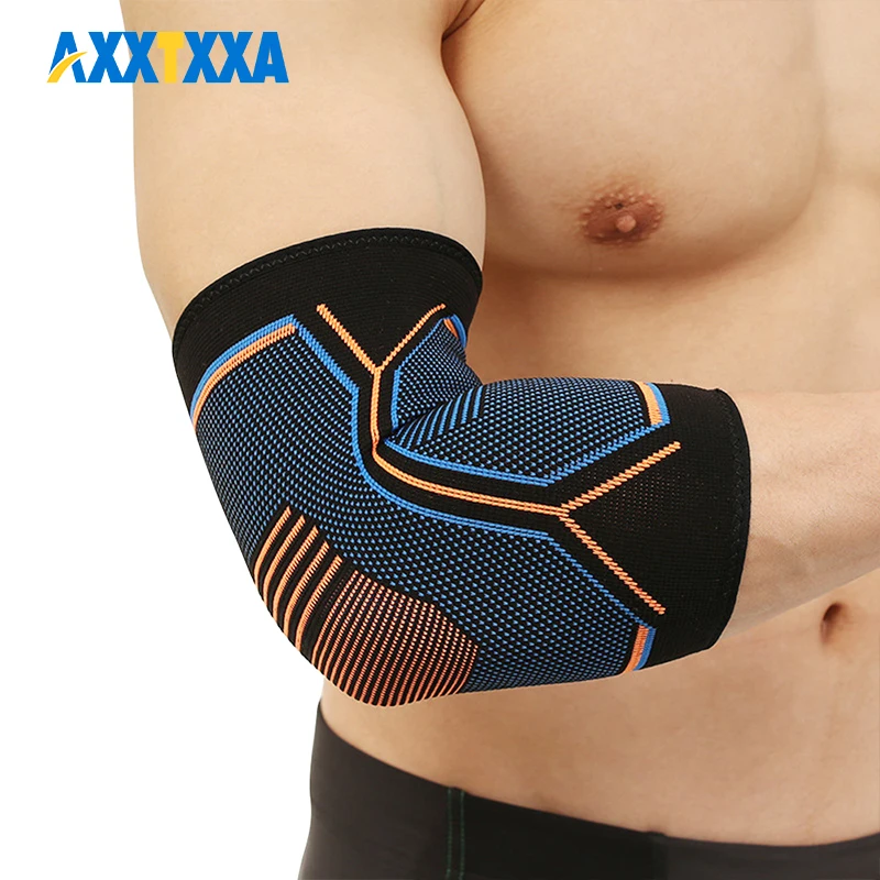 AXXTXXA 1PCS Fitness Elbow Brace Compression Support Sleeve for Tendonitis, Tennis Elbow, Golf Elbow Treatment, Weightlifting