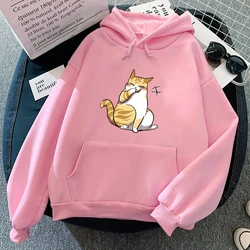 Eleceed Korean Fashion Manga Hoodies Cartoon Cat Funny Graphic Sweatshirt for Girls Hooded Streetwear Roupas Femininas Women Top