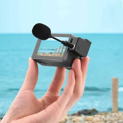 Mini Microphone 3.5mm Inline Three Pole Short Microphone for DJI OSMO Action Camera Phone Computer Noise Cancelling Microphone