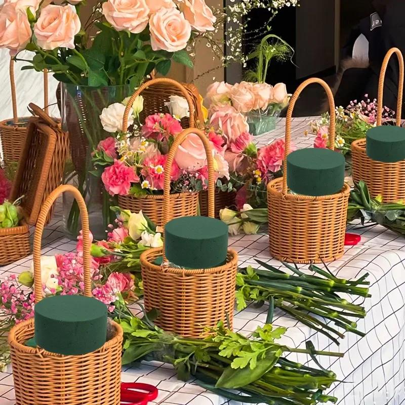 1-50 قطعة إسفنجة زهور متعددة الاستخدام ماصة للماء سهلة القطع زهور طازجة خضراء مفيدة لحفلات الزفاف ديكور الحديقة رغوة الأزهار