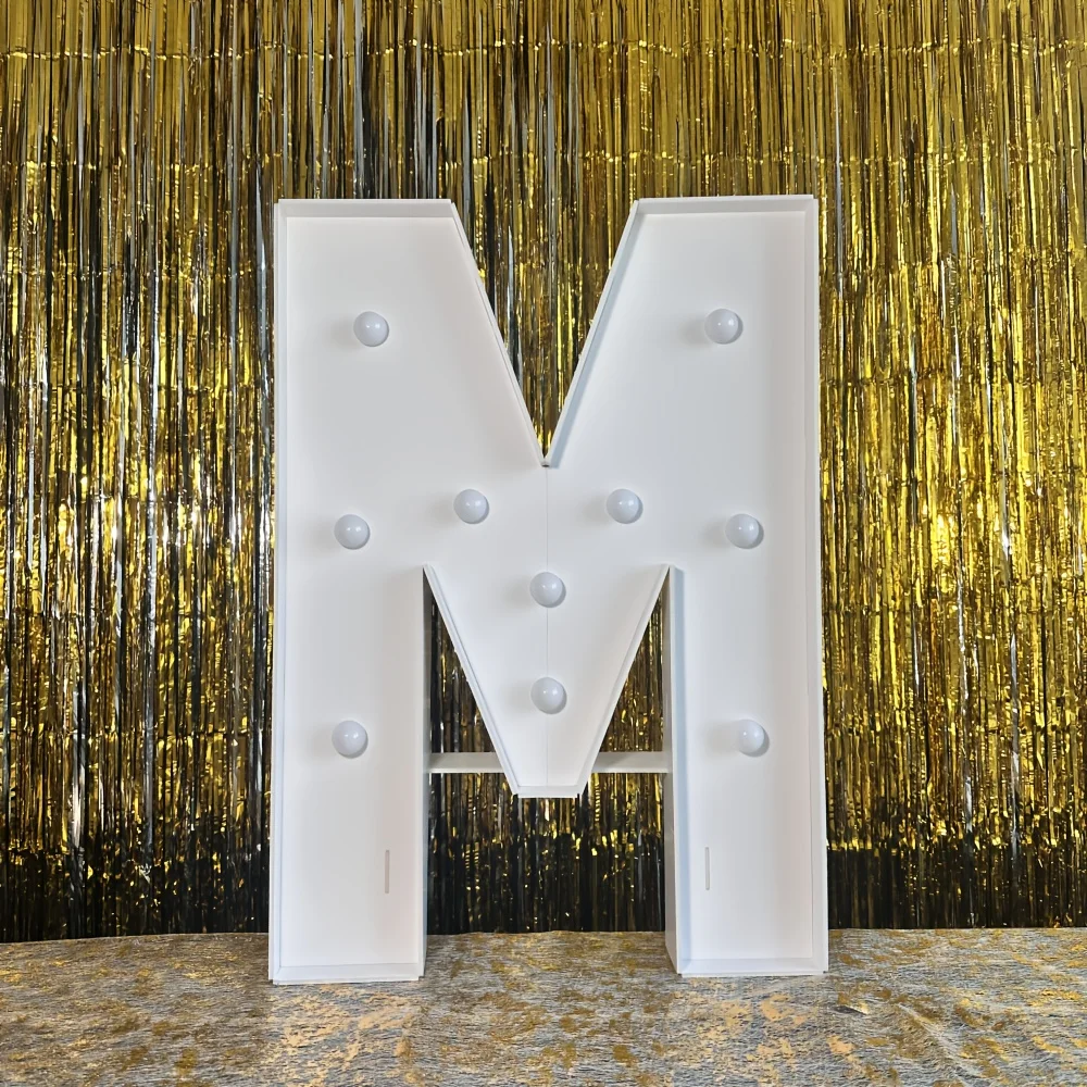 91,5 cm verlichte marquee letters, grote mozaïek marquee verlichting voor feestdecoratie, bruiloften, verjaardagen en jubilea. - afbeelding 1