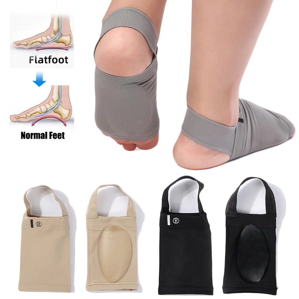 

Silicone Arch Support Sleeves Flat Foot Corrector Plantar Fasciitis Relief Orthopedic Insole Feet Correction Sports Shoe Pads