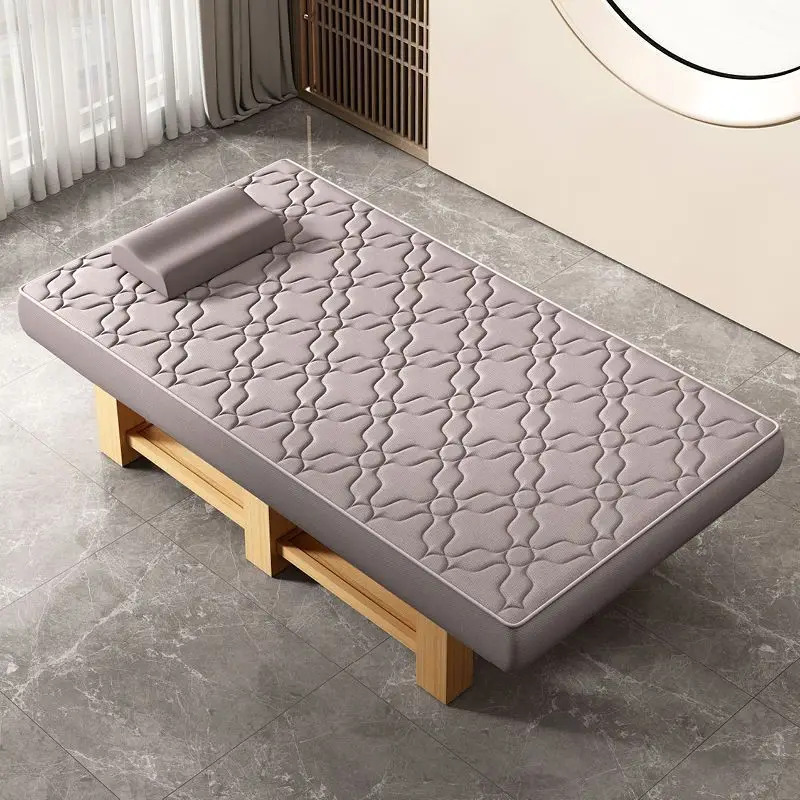 Solid wood beauty bed widening enlarged Thai massage therapy massage bed view 4