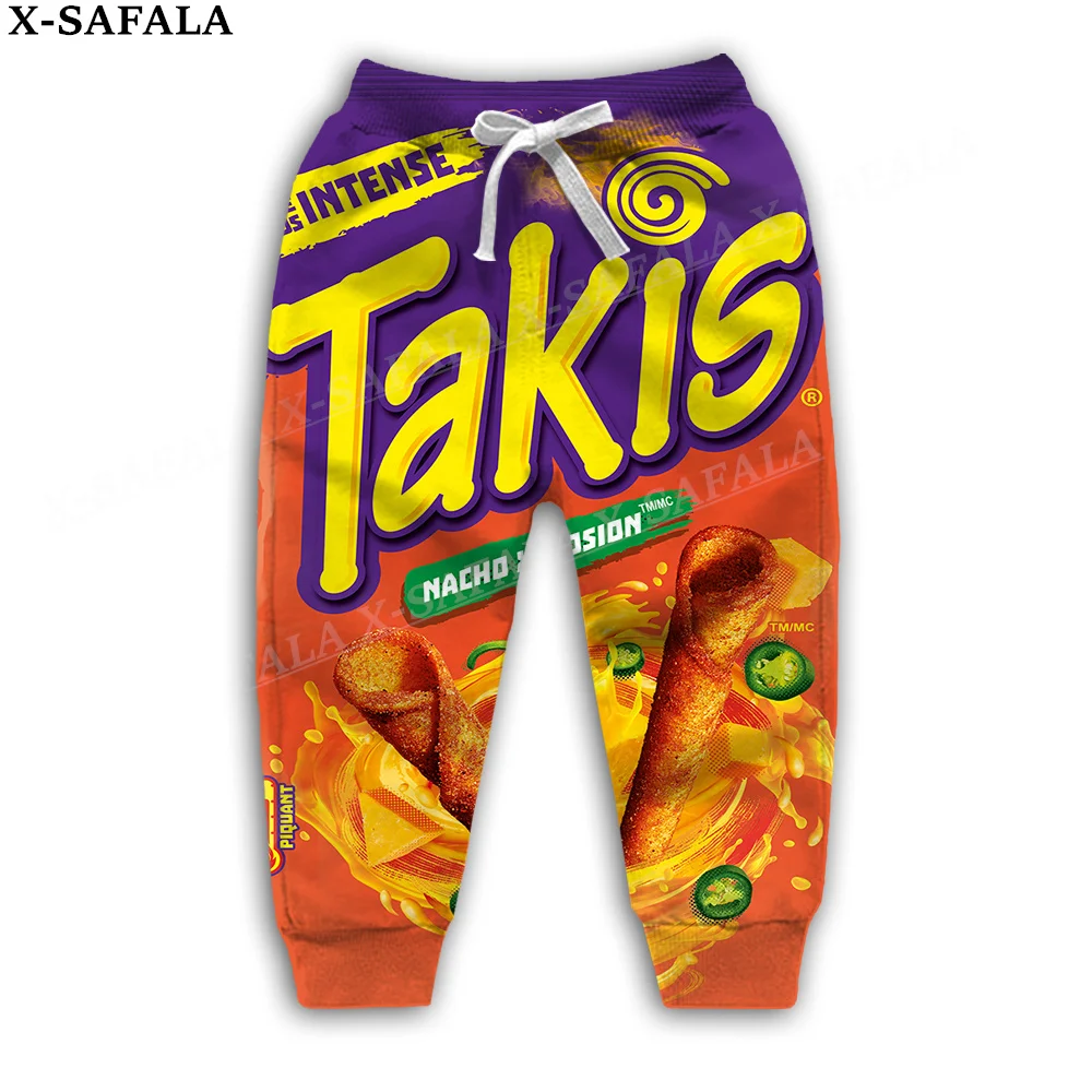 

Новинка, забавные штаны Takis Food с 3D принтом, Детские тренировочные штаны, Длинные джоггеры с кулиской, спортивные штаны для весны и осени, 5