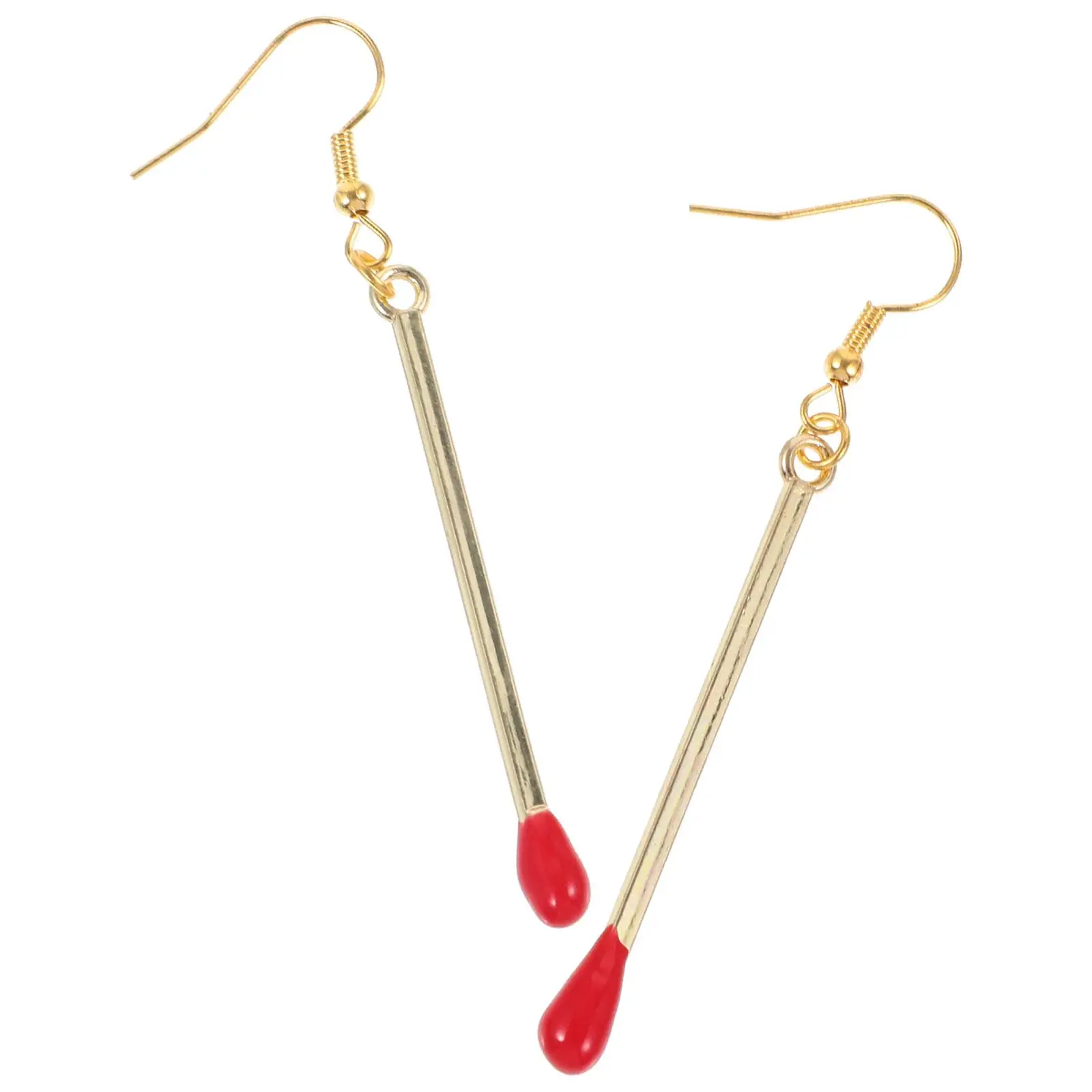 Girls Earrings Jewelries Match Women Dangle Style Matchstick Drop for Female Trendy