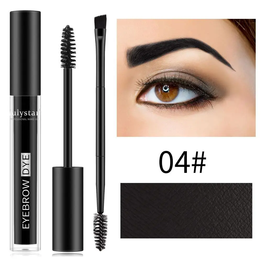 Eyebrow Cream Enhancers Waterproof Eye Brow Tattoo Tint Eyebrows Brush Ultra Tinted Makeup Gel With Brown Liquid Black Fibe H0T9