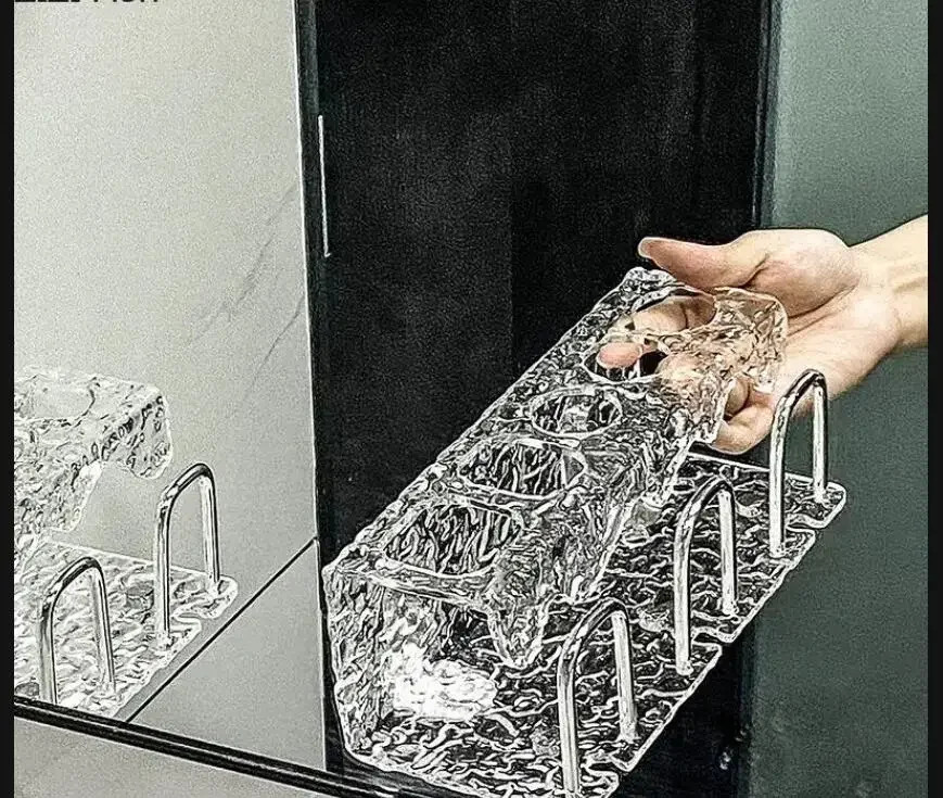 

Настенный перфорированный пластиковый стеллаж для хранения, креативная стеллаж для хранения чашек для полоскания зубных щеток, современная домашняя стеллаж для хранения в ванной комнате