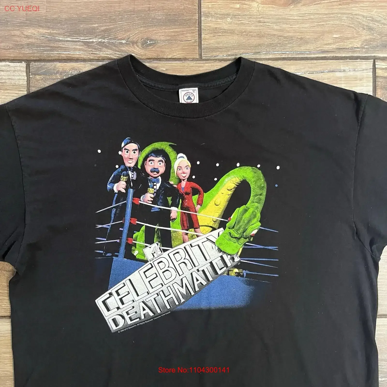 Vintage MTV Celebrity Deathmatch 90 s T Shirt Size XL vintage Washed Comfortable streetwear Top For Everyday Wear Stretched