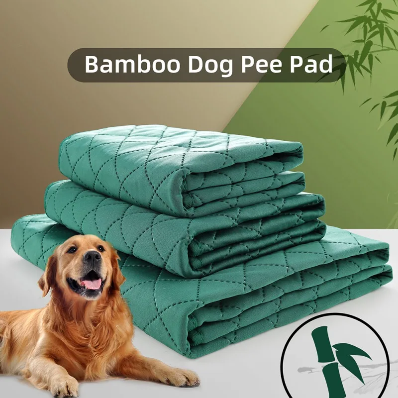 Freeship Natural Bamboo Fiber Premium Waterproof Pet Pad Bed Mat Dog Reusable Washable Dog Pet Leak Proof Pee Pads