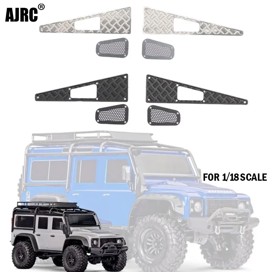 

Engine Hood Metal Anti-skid Plate Engine Hood Stainless Steel Decorative Sheet Metal Sticker For Trax Trx-4m 1/18 Defender