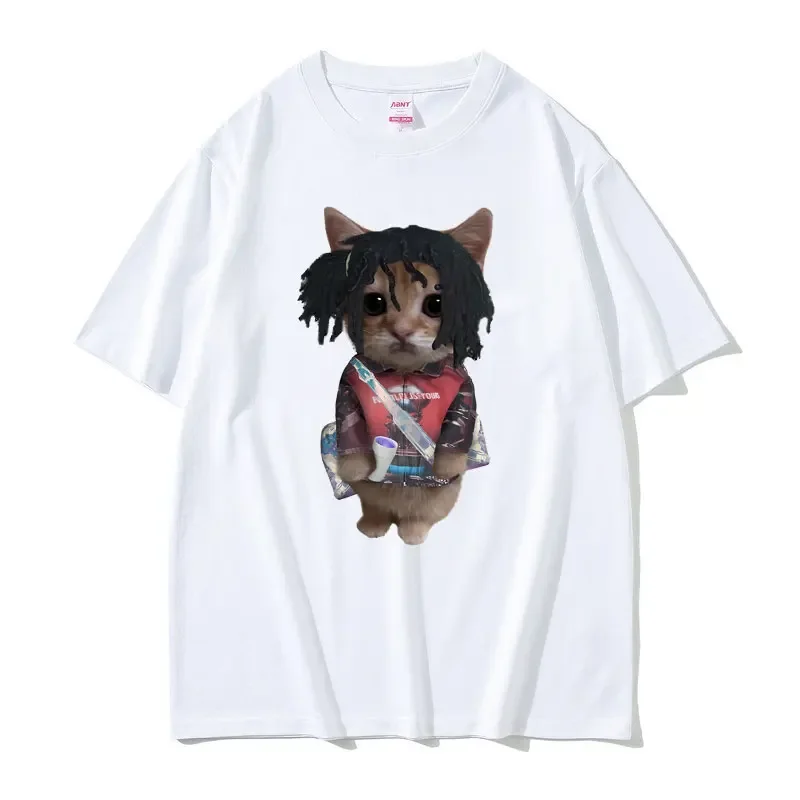 Funny Rapper Lucki Print Tshirt Men Hip Hop Rap Street T Shirt Man Summer Oversized T-shirts Male Vintage O-collar Tees