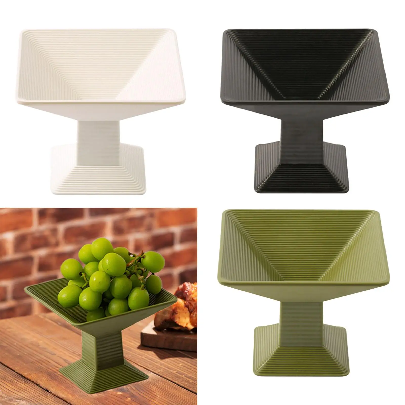 Cuenco de frutas, cesta de frutas, cuenco nórdico para servir, cuencos de Pedestal con Base para fiestas, centros de mesa, encimera, Picnic, cumpleaños
