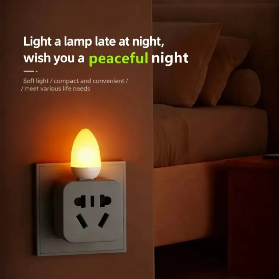1-2Pcs USB Dynamic Flame Light LED Flame Effect Night Light 5V USB Plug-in Atmosphere Lamp for Halloween Christmas Party Decor
